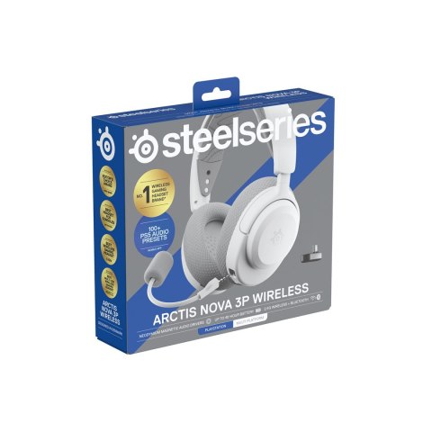 Słuchawki Steelseries Arctis Nova 3P Wireless for Playstation, białe Słuchawki Steelseries Arctis Nova 3P Wireless for Playstation, białe