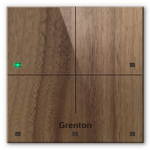 Panel dotykowy Grenton / 4 pola dotykowe / TF-Bus / ciemny drewniany front