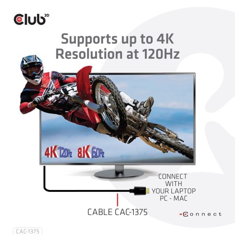 CLUB3D CAC-1375 kabel HDMI 5 m HDMI Typu A (Standard) Czarny CLUB3D CAC-1375 kabel HDMI 5 m HDMI Typu A (Standard) Czarny
