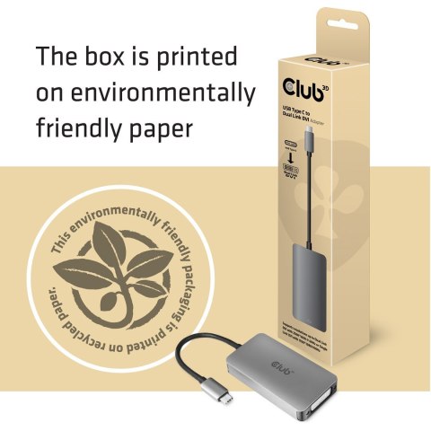 CLUB3D cac-1510 USB C DVI-D Dual link Szary CLUB3D cac-1510 USB C DVI-D Dual link Szary