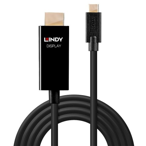 Adapter LINDY USB-C - HDMI 4K60 1m Czarny Adapter LINDY USB-C - HDMI 4K60 1m Czarny