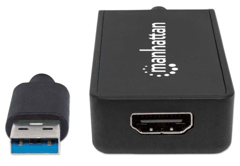 Manhattan 152259 zewnętrzna karta graficzna usb Czarny Manhattan 152259 zewnętrzna karta graficzna usb Czarny