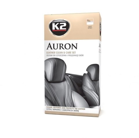 K2 AURON zestaw (Auron Cleaner+Auron Protectant+szczotka Auron Brush + mikrofibra) - zestaw do czyszczenia i pielęgnacji skór K2 AURON zestaw (Auron Cleaner+Auron Protectant+szczotka Auron Brush + mikrofibra) - zestaw do czyszczenia i pielęgnacji skór