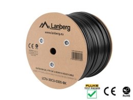 Lanberg LCF6-30CU-0305-BK kabel sieciowy Czarny 305 m Cat6