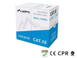 Lanberg LCS5-11CU-0305-S kabel sieciowy Szary 305 m Cat5e S/FTP (S-STP)