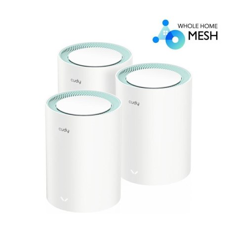 Cudy M1300 3-PACK siatkowy system wi-fi Dual-band (2.4 GHz/5 GHz) Wi-Fi 5 (802.11ac) Biały 1 Wewnętrzne Cudy M1300 3-PACK siatkowy system wi-fi Dual-band (2.4 GHz/5 GHz) Wi-Fi 5 (802.11ac) Biały 1 Wewnętrzne