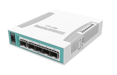 Mikrotik CRS106-1C-5S łącza sieciowe Gigabit Ethernet (10/100/1000) Obsługa PoE Biały Mikrotik CRS106-1C-5S łącza sieciowe Gigabit Ethernet (10/100/1000) Obsługa PoE Biały