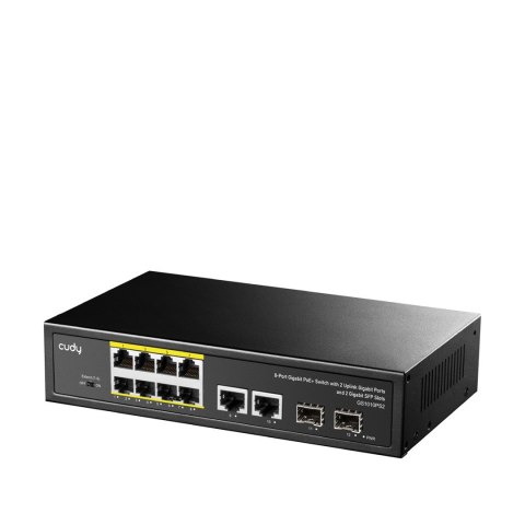 Switch CUDY GS1010PS2 8-GbE PoE z 2 portami Switch CUDY GS1010PS2 8-GbE PoE z 2 portami