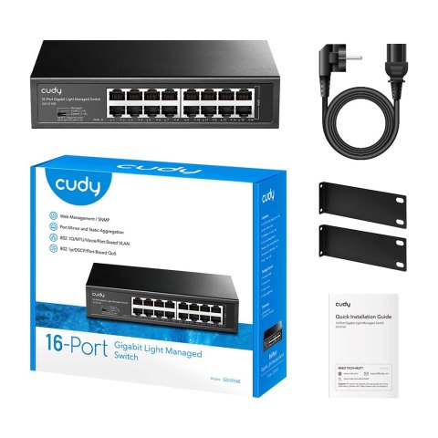 Switch CUDY GS1016E 16-Port Gigabit Light Switch CUDY GS1016E 16-Port Gigabit Light