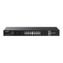 Tenda TEG1120P-16-150W łącza sieciowe Nie zarządzany Gigabit Ethernet (10/100/1000) Obsługa PoE