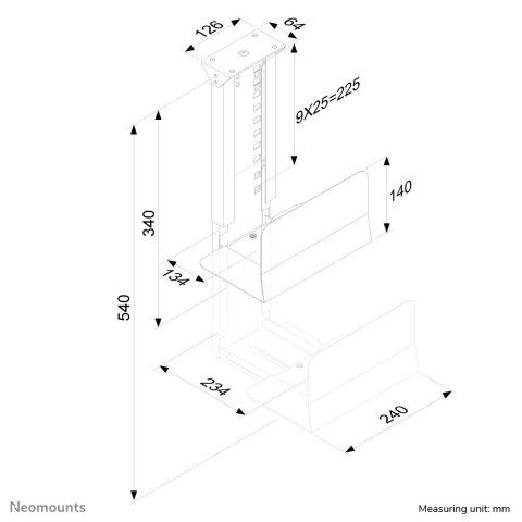 Neomounts CPU-D200SILVER uchwyt do komputera Uchwyt na procesor montowany na biurku Srebrny Neomounts CPU-D200SILVER uchwyt do komputera Uchwyt na procesor montowany na biurku Srebrny