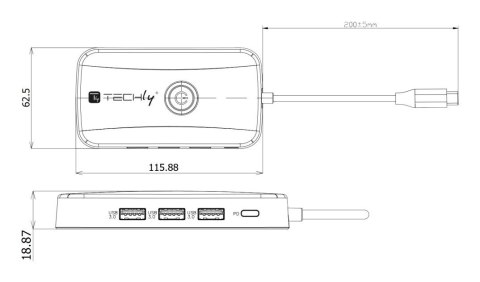Bezprzewodowy transmiter obrazu USB-C do HDMI Bezprzewodowy transmiter obrazu USB-C do HDMI