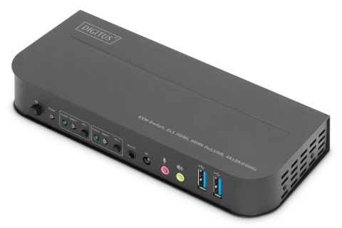 Digitus Przełącznik KVM, 2 x 1 HDMI, wyjście HDMI, USB, 4K x 2K przy 60 Hz Digitus Przełącznik KVM, 2 x 1 HDMI, wyjście HDMI, USB, 4K x 2K przy 60 Hz