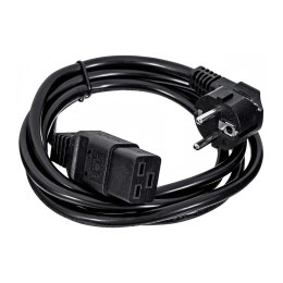GEMBIRD KABEL ZASILAJĄCY SERWEROWY C19 (SCHUKO/IEC320) 16A, 1.8M, CZARNY