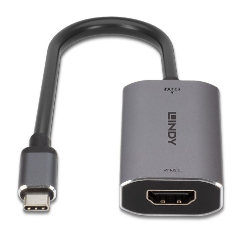 Lindy 43327 adapter kablowy 0,11 m USB Type-C HDMI Czarny, Szary Lindy 43327 adapter kablowy 0,11 m USB Type-C HDMI Czarny, Szary