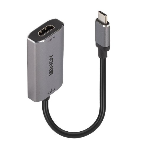 Lindy 43327 adapter kablowy 0,11 m USB Type-C HDMI Czarny, Szary Lindy 43327 adapter kablowy 0,11 m USB Type-C HDMI Czarny, Szary