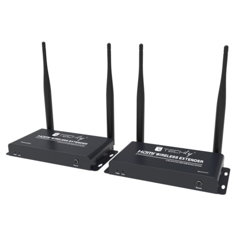 Techly IDATA HDMI-WL212 przedłużacz AV Nadajnik i odbiornik AV Czarny
