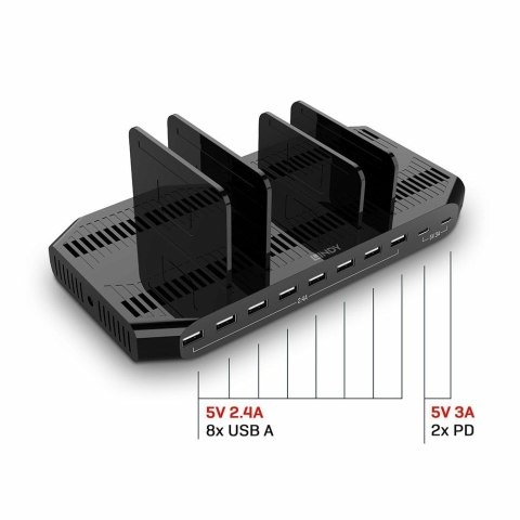 Lindy 73435 ładowarka do urządzeń przenośnych Smartfon, Tablet Czarny Prąd przemienny Szybkie ładowanie Wewnętrzna Lindy 73435 ładowarka do urządzeń przenośnych Smartfon, Tablet Czarny Prąd przemienny Szybkie ładowanie Wewnętrzna