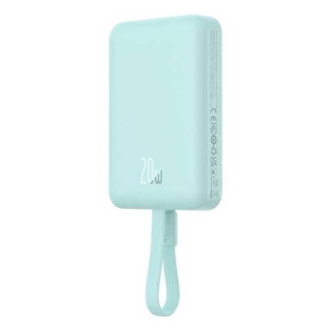 Powerbank Baseus Magnetic Mini Wireless 10000mAh 20W+kabel USB C-USB C (peppermint blue) Powerbank Baseus Magnetic Mini Wireless 10000mAh 20W+kabel USB C-USB C (peppermint blue)