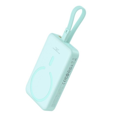 Powerbank Baseus Magnetic Mini Wireless 10000mAh 20W+kabel USB C-USB C (peppermint blue) Powerbank Baseus Magnetic Mini Wireless 10000mAh 20W+kabel USB C-USB C (peppermint blue)