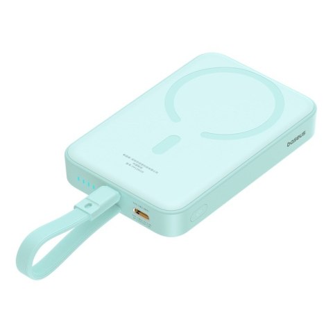 Powerbank Baseus Magnetic Mini Wireless 10000mAh 20W+kabel USB C-USB C (peppermint blue) Powerbank Baseus Magnetic Mini Wireless 10000mAh 20W+kabel USB C-USB C (peppermint blue)