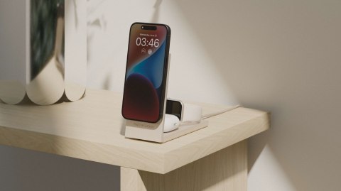 Bezprzewodowa ładowarka Qi2 15W do trzech urządzeń kompatybilna z MagSafe (sandstone) Bezprzewodowa ładowarka Qi2 15W do trzech urządzeń kompatybilna z MagSafe (sandstone)