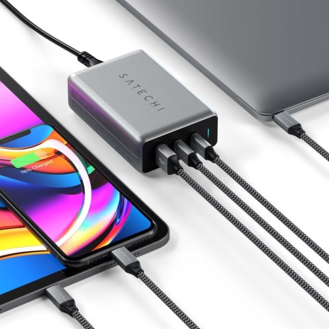 Ładowarka sieciowa Satechi USB-C PD GaN Charger 100W, 2x USB-C, 1x USB-A (space gray) Ładowarka sieciowa Satechi USB-C PD GaN Charger 100W, 2x USB-C, 1x USB-A (space gray)
