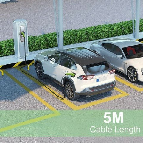 Qoltec 52473 kabel do ładowania pojazdów elektrycznych Czarny Typ 2 5 m Qoltec 52473 kabel do ładowania pojazdów elektrycznych Czarny Typ 2 5 m