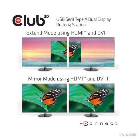 CLUB3D SenseVision USB3.0 Dual Display Docking Station CLUB3D SenseVision USB3.0 Dual Display Docking Station