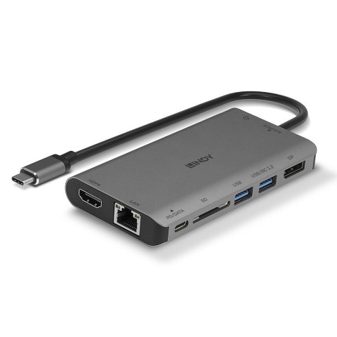 Lindy 43323 stacja dokująca Przewodowa USB 3.2 Gen 1 (3.1 Gen 1) Type-C Czarny, Szary Lindy 43323 stacja dokująca Przewodowa USB 3.2 Gen 1 (3.1 Gen 1) Type-C Czarny, Szary