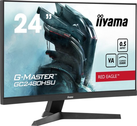 Iiyama G-MASTER GC2480HSU-B1 monitor komputerowy 61 cm (24") 1920 x 1080 px Full HD LED Czarny Iiyama G-MASTER GC2480HSU-B1 monitor komputerowy 61 cm (24") 1920 x 1080 px Full HD LED Czarny
