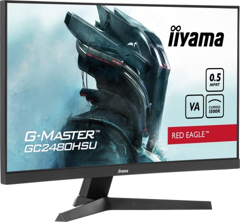 Iiyama G-MASTER GC2480HSU-B1 monitor komputerowy 61 cm (24") 1920 x 1080 px Full HD LED Czarny Iiyama G-MASTER GC2480HSU-B1 monitor komputerowy 61 cm (24") 1920 x 1080 px Full HD LED Czarny