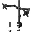 Techly ICA-LCD 382-D uchwyt / stojak do monitorów 68,6 cm (27") Czarny Biurko