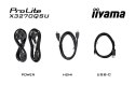 Iiyama ProLite X3270QSU-B1 monitor komputerowy 81,3 cm (32") 2560 x 1440 px Wide Quad HD LED Czarny