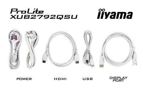 Iiyama ProLite XUB2792QSU-W6 monitor komputerowy 68,6 cm (27") 2560 x 1440 px Wide Quad HD LED Biały Iiyama ProLite XUB2792QSU-W6 monitor komputerowy 68,6 cm (27") 2560 x 1440 px Wide Quad HD LED Biały