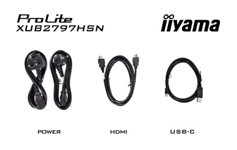 Monitor IIYAMA 68,5 cm (27") XUB2797HSN-B2 16:9 HDMI+DP+USB-C Monitor IIYAMA 68,5 cm (27") XUB2797HSN-B2 16:9 HDMI+DP+USB-C