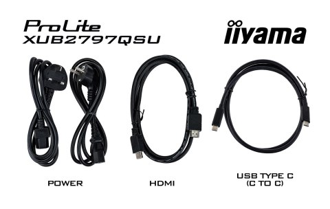 Monitor iiyama ProLite XUB2797QSU-W2 27" - Płaski ekran - 68,6 cm Monitor iiyama ProLite XUB2797QSU-W2 27" - Płaski ekran - 68,6 cm