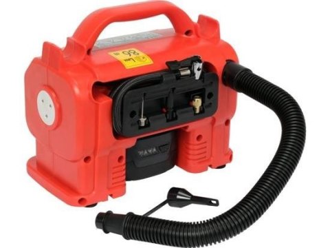 Kompresor YT 18V o ciśnieniu 11 BAR z przepływem 21 l/min, w zestawie 1 bateria 3,0Ah Kompresor YT 18V o ciśnieniu 11 BAR z przepływem 21 l/min, w zestawie 1 bateria 3,0Ah