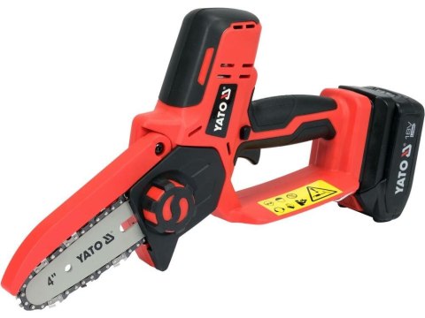 Piła łańcuchowa akumalatorowa Yato YT-828135 4'' 18V + AKUM. 2AH + ŁADOWARKA Piła łańcuchowa akumalatorowa Yato YT-828135 4'' 18V + AKUM. 2AH + ŁADOWARKA
