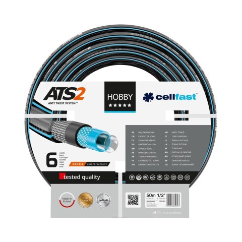 Wąż ogrodowy hobby ats 1/2'' 50mb CELLFAST Wąż ogrodowy hobby ats 1/2'' 50mb CELLFAST