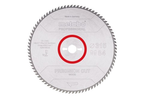 METABO PIŁA TARCZOWA HW/CT 315x30x84z PRECISION CUT WOOD PROFESSIONAL METABO PIŁA TARCZOWA HW/CT 315x30x84z PRECISION CUT WOOD PROFESSIONAL