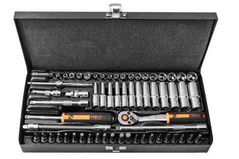 Klucze nasadowe Neo Tools 1/4" zestaw 63 szt Klucze nasadowe Neo Tools 1/4" zestaw 63 szt
