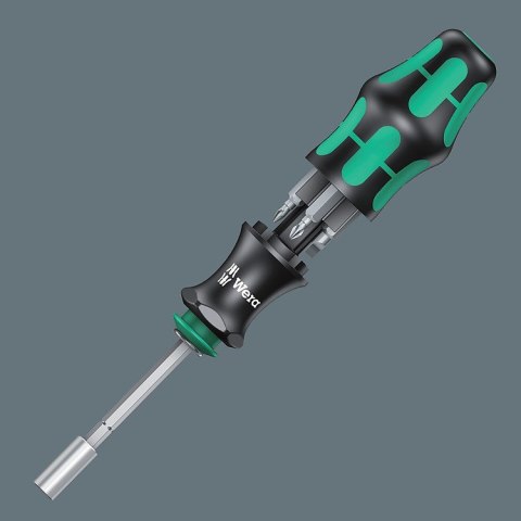 Rękojeść do bitów WERA 1/4" z magnesem + 6 bitów Rękojeść do bitów WERA 1/4" z magnesem + 6 bitów