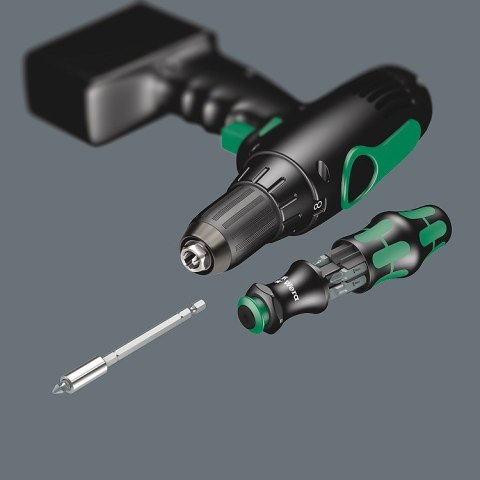 Rękojeść do bitów WERA 1/4" z magnesem + 6 bitów Rękojeść do bitów WERA 1/4" z magnesem + 6 bitów