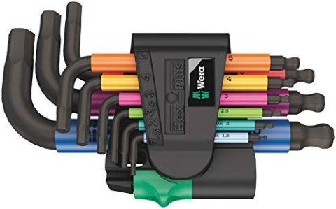Zestaw kluczy trzpieniowych 950/9 Hex-Plus Multicolour Zestaw kluczy trzpieniowych 950/9 Hex-Plus Multicolour