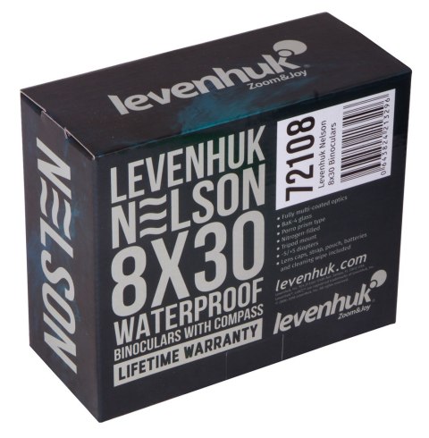 Levenhuk Nelson 8x30 lornetka BaK-4 Porro Szary Levenhuk Nelson 8x30 lornetka BaK-4 Porro Szary