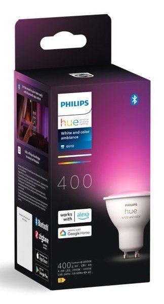Philips Hue White and color ambiance GU10 Inteligentne oświetlenie punktowe 4,2 W Philips Hue White and color ambiance GU10 Inteligentne oświetlenie punktowe 4,2 W