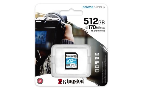 Kingston Technology Canvas Go! Plus 512 GB SD UHS-I Klasa 10 Kingston Technology Canvas Go! Plus 512 GB SD UHS-I Klasa 10
