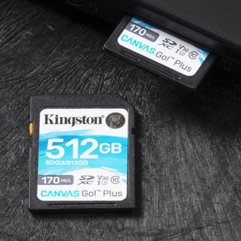 Kingston Technology Canvas Go! Plus 512 GB SD UHS-I Klasa 10 Kingston Technology Canvas Go! Plus 512 GB SD UHS-I Klasa 10