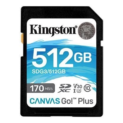 Kingston Technology Canvas Go! Plus 512 GB SD UHS-I Klasa 10 Kingston Technology Canvas Go! Plus 512 GB SD UHS-I Klasa 10
